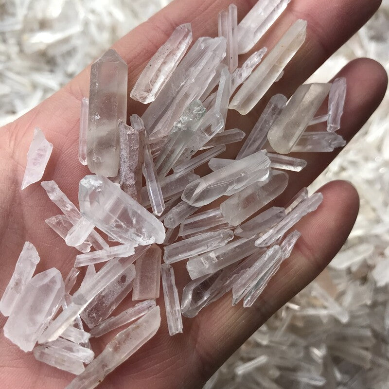 Lot Natural Clear Quartz Crystal Points 1/2Lb Terminated Wand Healing