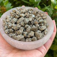 Grade A++ Pyrite Semi Rough Mini Chips 5 - 15 mm, Raw Pyrite, Wholesale Bulk Lot