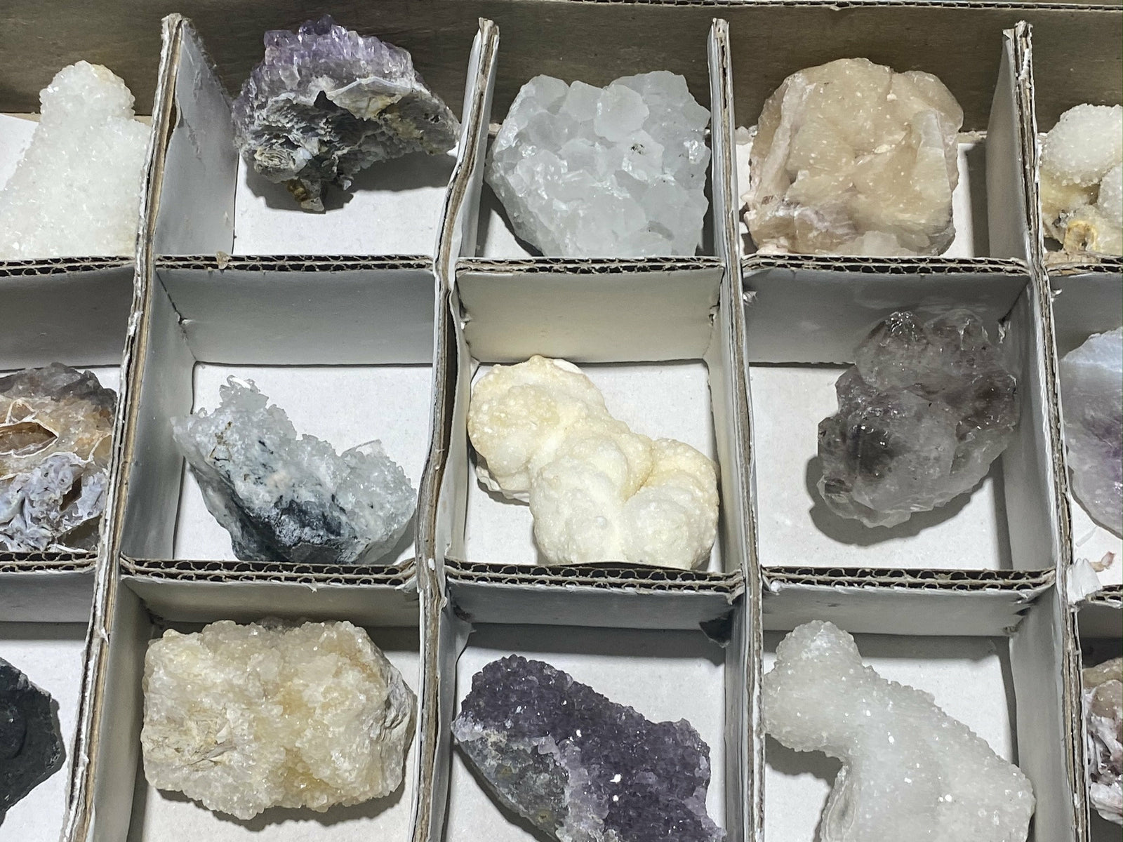 Bulk Wholesale Lot 24 Piece Flat Zeolite Crystal Collection - Rough Raw Crystals