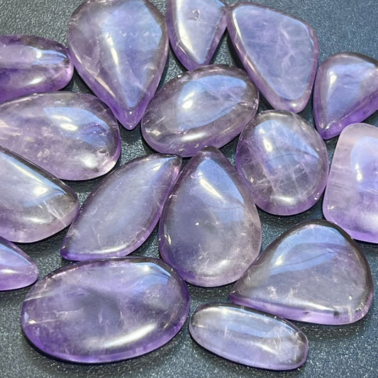 Bulk Wholesale Cabochons 100 Grams (8 to 12 pcs) Amethyst Polished Crystals