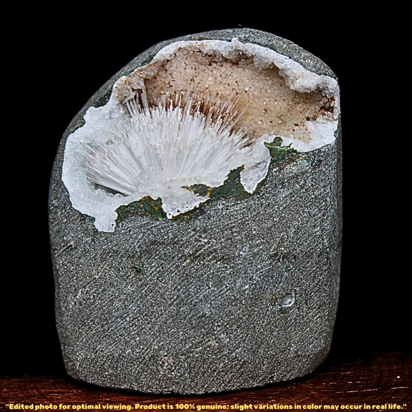 145g Scolecite Geode Radiating Crystal Mineral Specimen from India