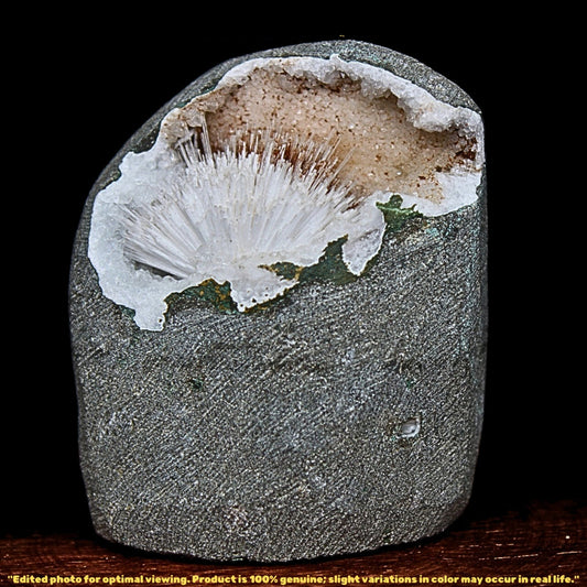 145g Scolecite Geode Radiating Crystal Mineral Specimen from India