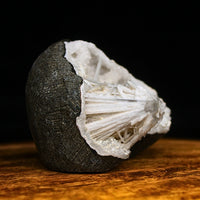 100g Scolecite Spray on MM Quartz Geode Rare Mineral Specimen India