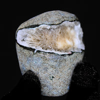 Quartz Geode with Scolecite Crystal Cluster 210g Healing Stone India