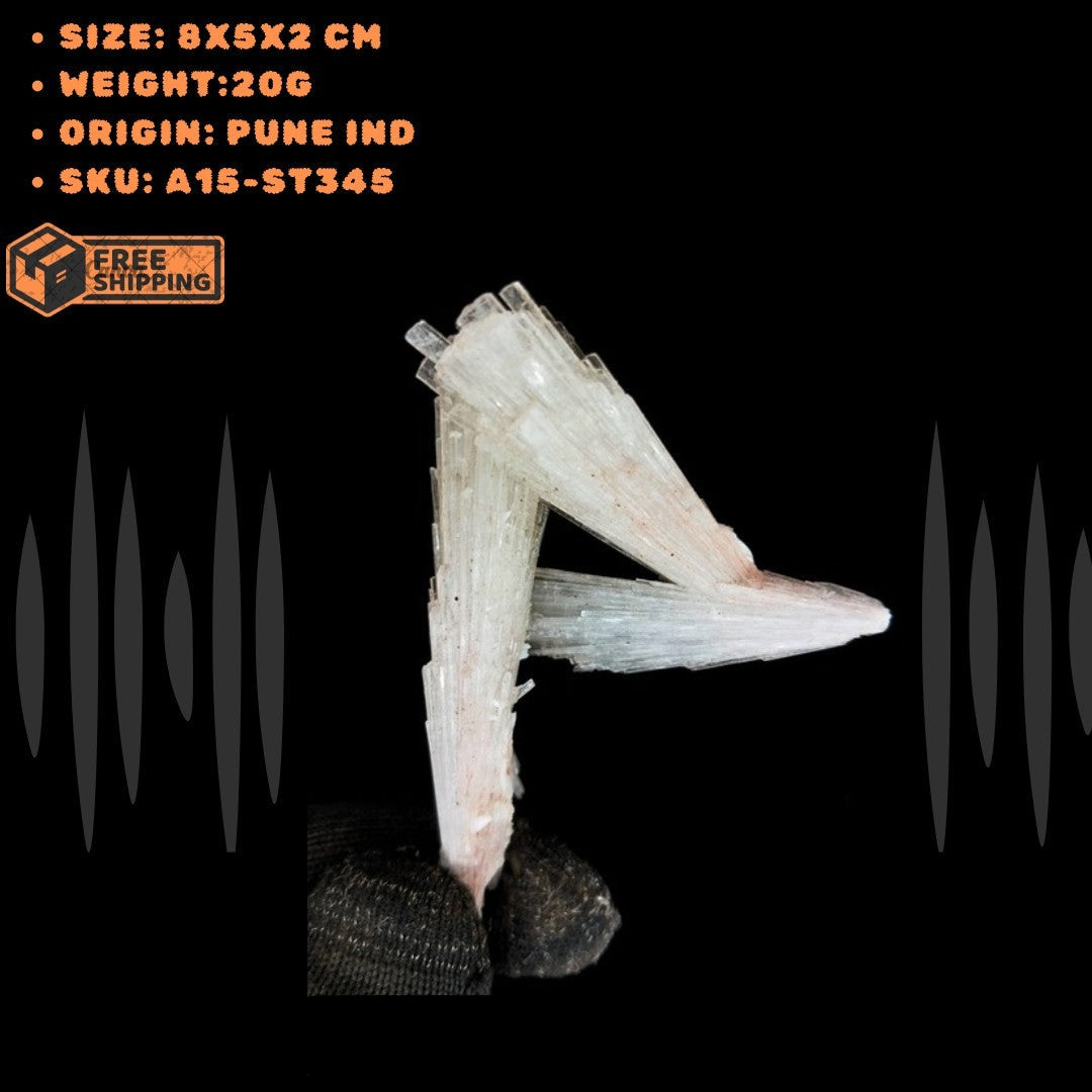 Natural Scolecite Stone 20g White Zeolite Mineral Specimen from India