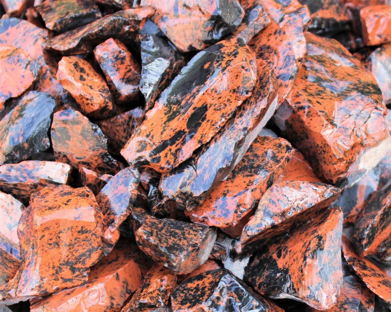 Raw Natural Mahogany Obsidian Crystals - Choose How Many - Raw Obsidian Stones