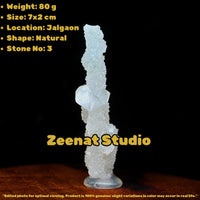 Apophyllite Rare Shiny Tower Cluster 7x2cm 80g Unusual Matrix Mineral Specimen