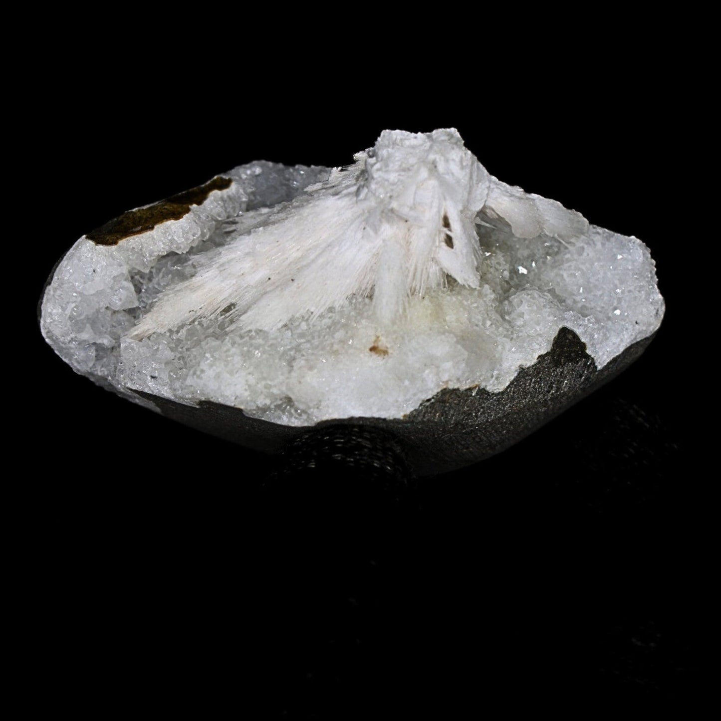 Natural Scolecite Geode Spray 156g | Zeolite Mineral Cluster from India 7x6cm