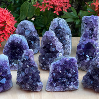 Small Uruguayan Deep Purple Amethyst Cluster, Amethyst Geode, Wholesale Bulk Lot
