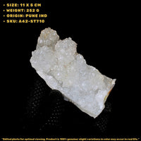 Natural Apophyllite Cluster 252g 11x5cm Green White Crystal Mineral