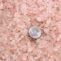 Rose Quartz Semi Tumbled Gemstone Mini Chips 6-8 mm, 'A' Grade Wholesale Lots