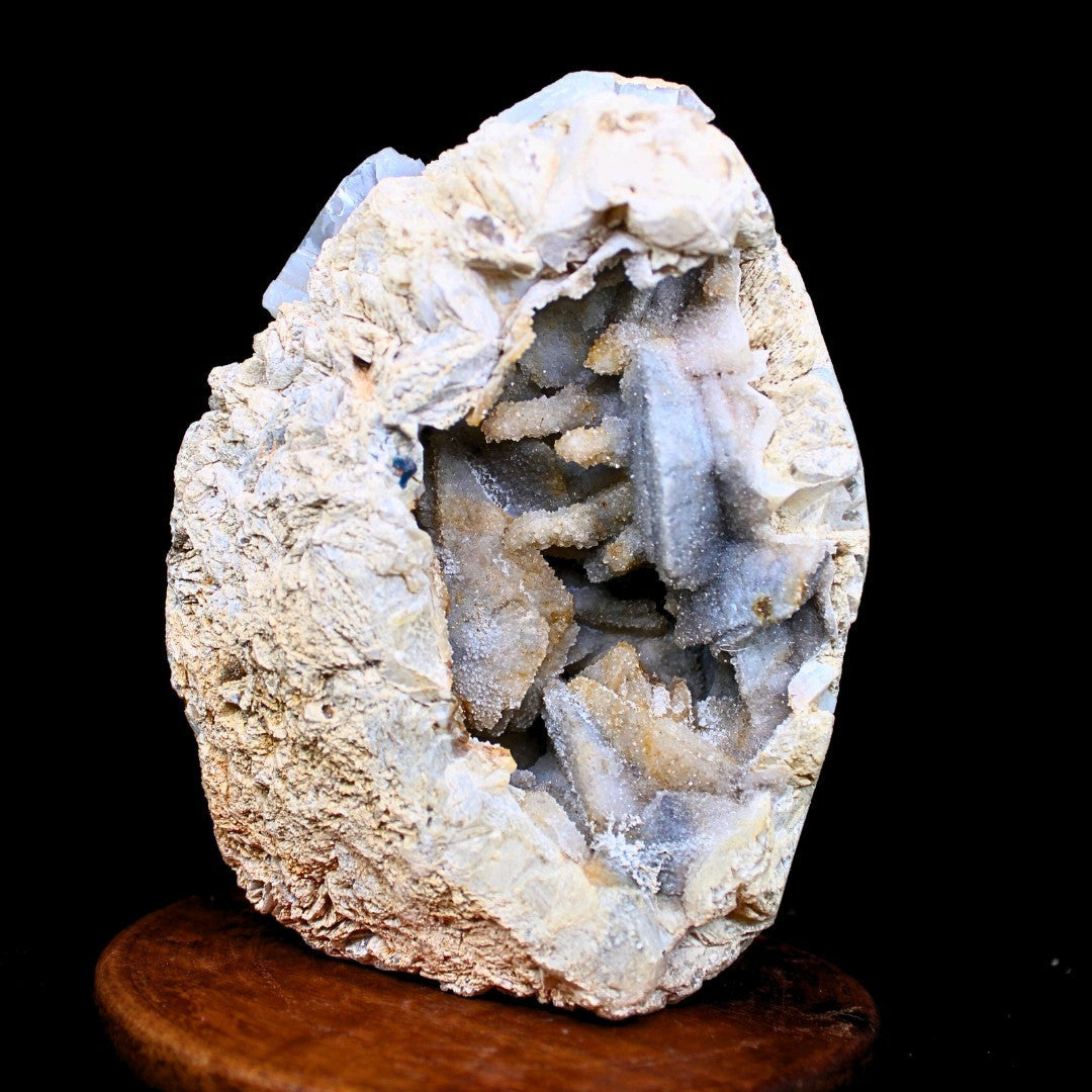 Amethyst Chalcedony Geode 1.8kg Natural Crystal Cluster Mineral India