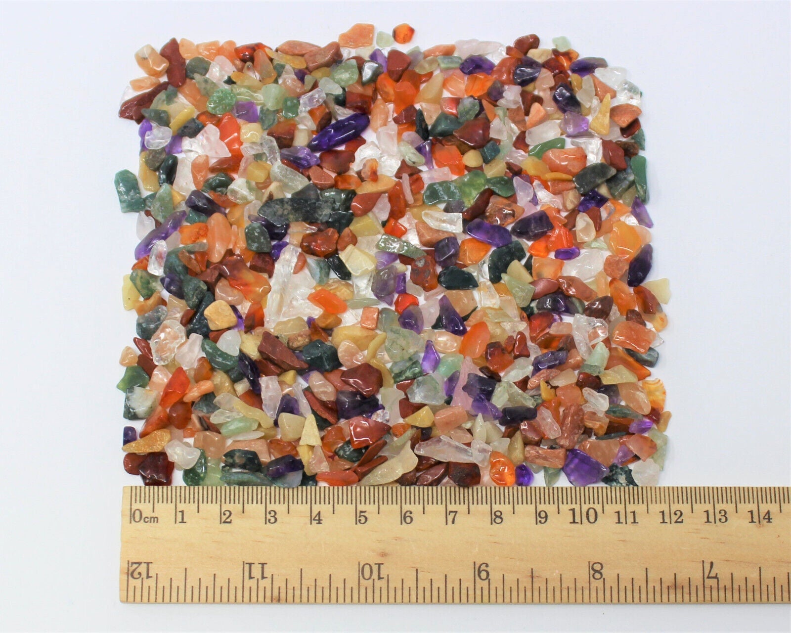 Assorted Semi Tumbled Gemstone Mini Chips 3-10 mm, Tiny, Mixed Chips Bulk Lot