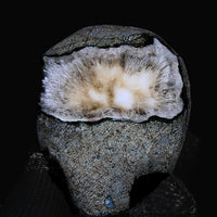 Quartz Geode with Scolecite Crystal Cluster 210g Healing Stone India