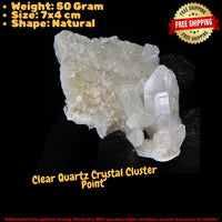 50g Clear White Himalayan Quartz Crystal Stone Polished Natural Mineral