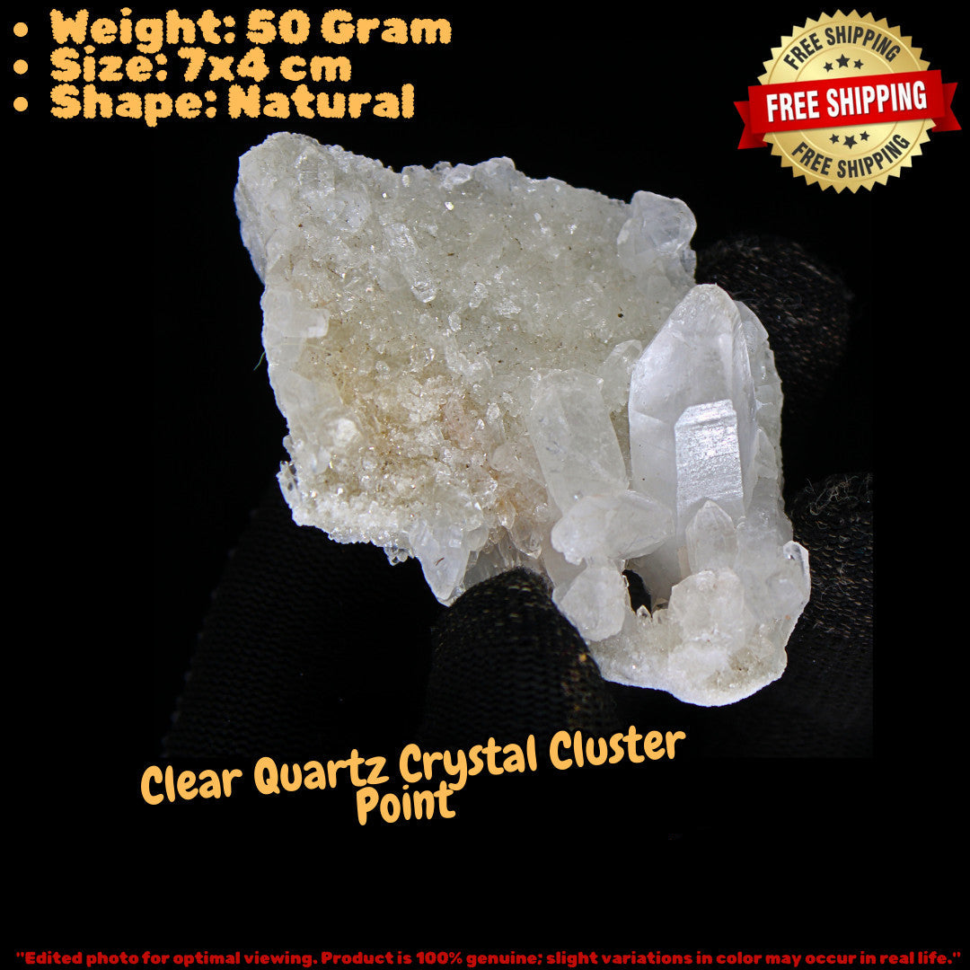 50g Clear White Himalayan Quartz Crystal Stone Polished Natural Mineral