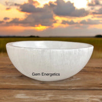 2.3", 3", 4", 6", 8" Selenite Bowl Selenite Crystal Bowl Cleaning Cleansing bowl
