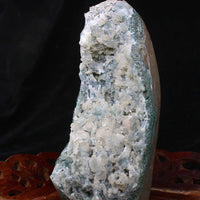Natural Chalcedony Geode Cluster 1.2kg | 18x8 cm | Healing Crystal for Calm
