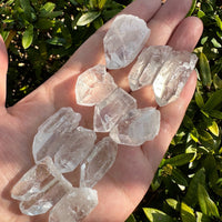 0.75" - 1.5" Small Rough Clear Quartz Point, Raw Healing Crystals, Wholesale Lot