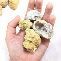 40 Break Your Own Geodes Quartz Crystals Druzy Bulk Pack - Whole Moroccan 1.5