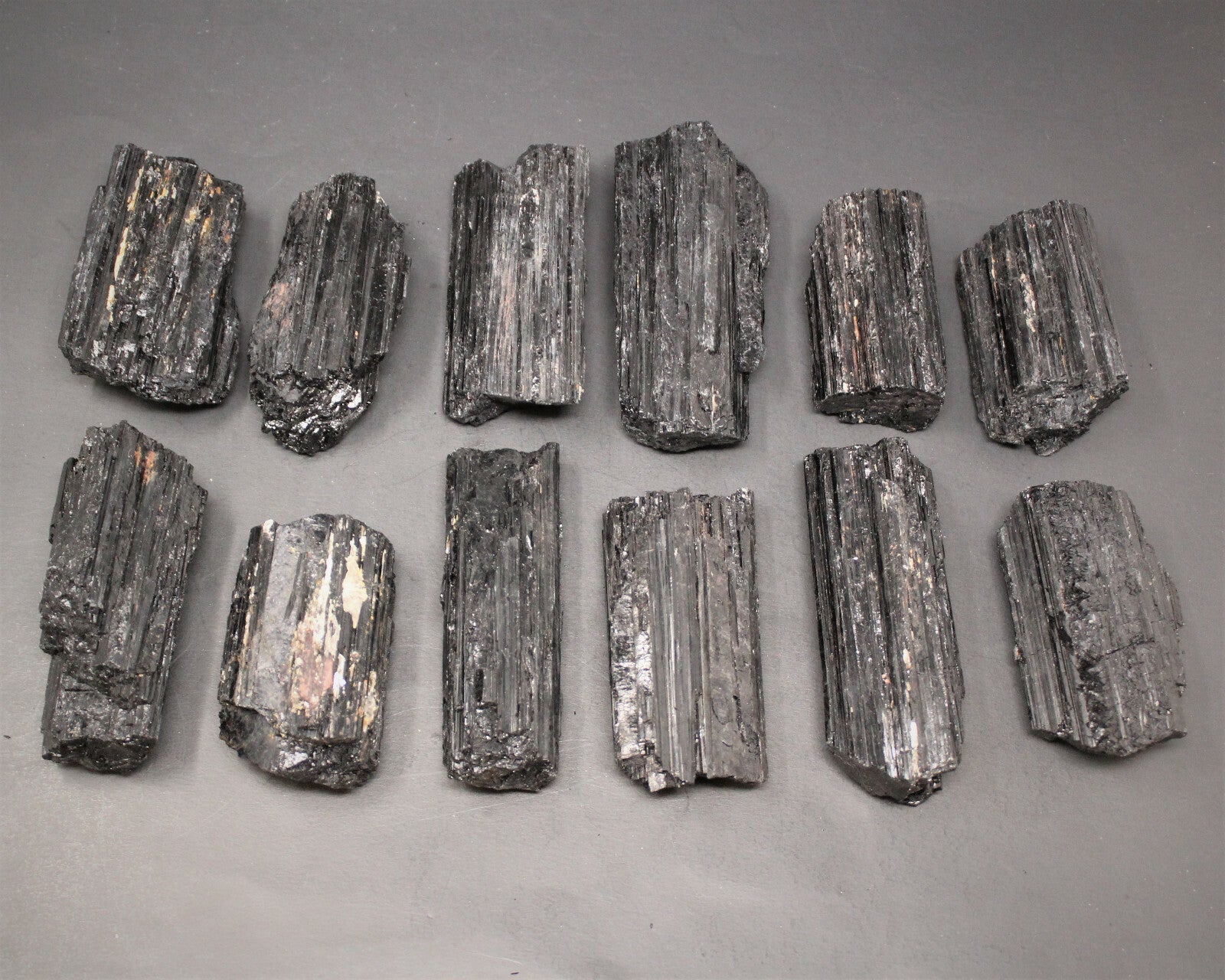 XL JUMBO Black Tourmaline PREMIUM EXTRA A GRADE Shiny Rough Rod Log (12 - 15 oz)