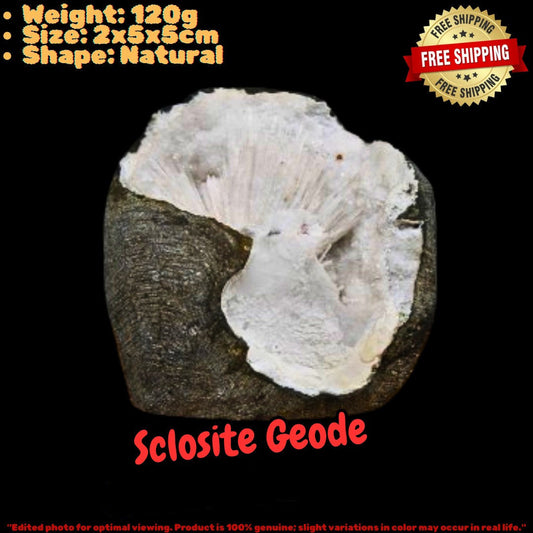 Stunning 120g Scolecite Spray Geode Rare Zeolite Mineral Specimen India