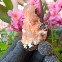 Orange Stilbite & Heulandite Crystal Cluster 120g Energy & Chakra Stone