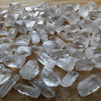 0.75" - 1.5" Small Rough Clear Quartz Point, Raw Healing Crystals, Wholesale Lot