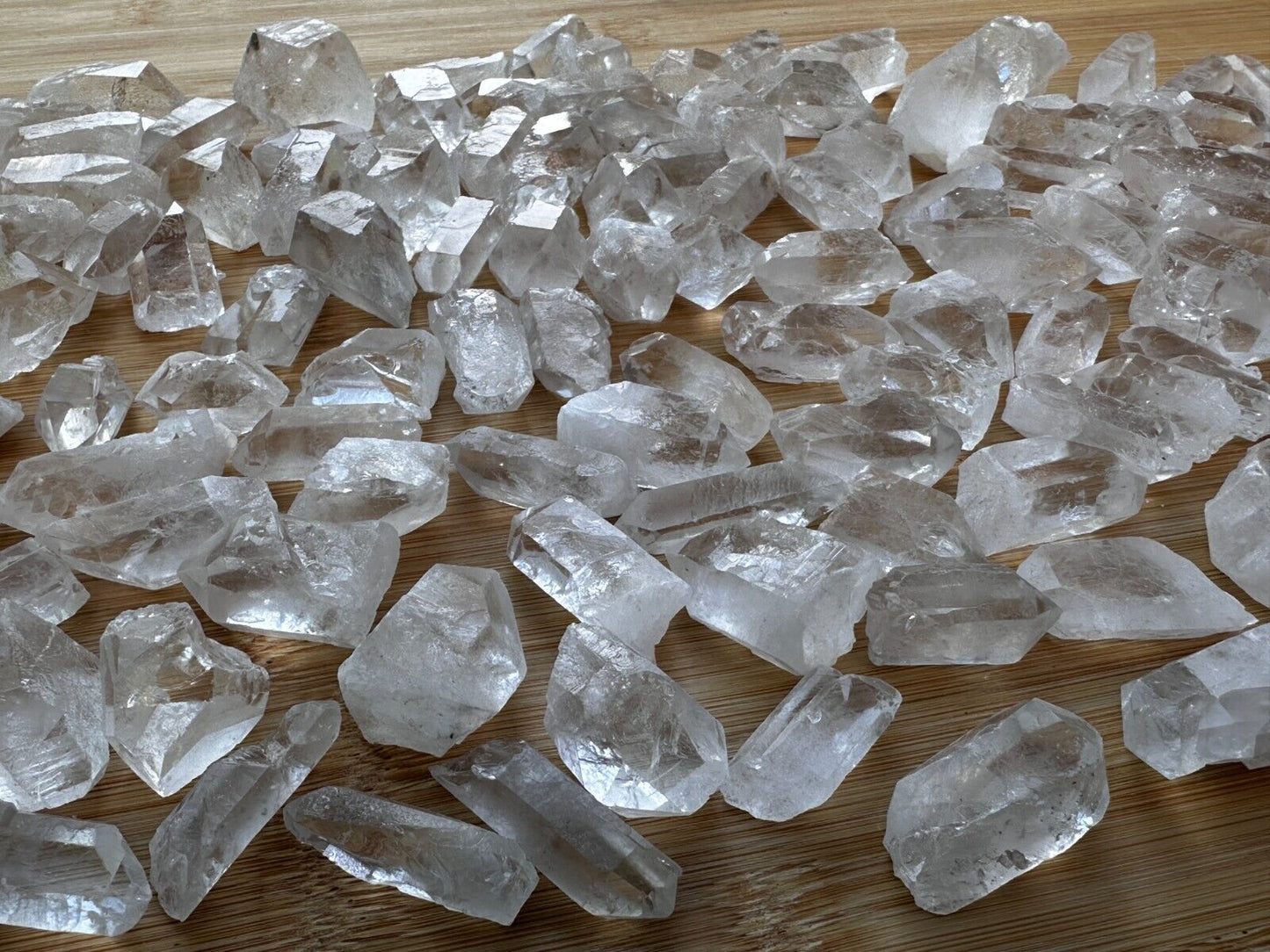 0.75" - 1.5" Small Rough Clear Quartz Point, Raw Healing Crystals, Wholesale Lot