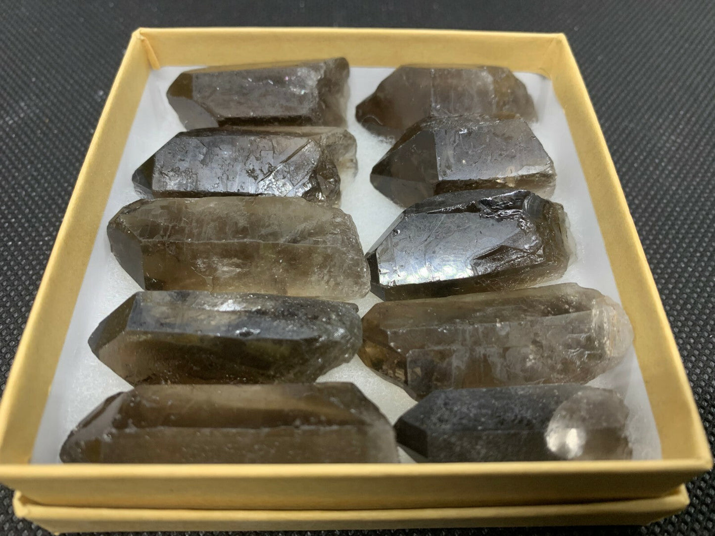 10 Pieces Natural Smoky Quartz, Grade A+ Smoky Quartz Crystal Points Gift Set