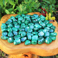5 MEDIUM Malachite Tumbled Stone (Crystal Healing Reiki Gemstone Metaphysical)