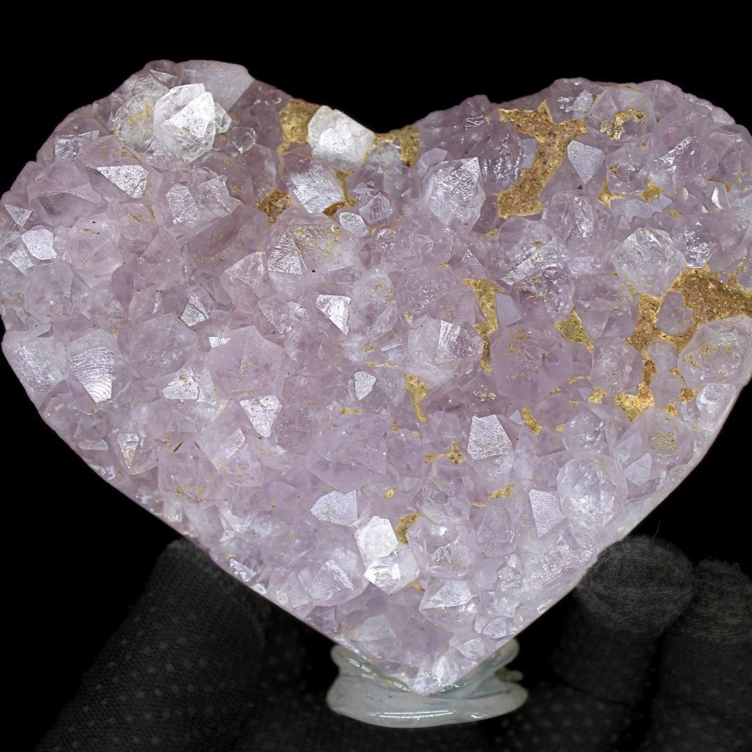 Heart-Shaped Amethyst Cluster 856g 10x13 cm Rare Natural Healing Stone