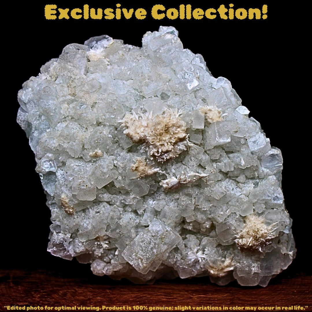 Apophyllite Heulandite Mordenite 130g Mineral Specimen Geode India 9x7.5cm