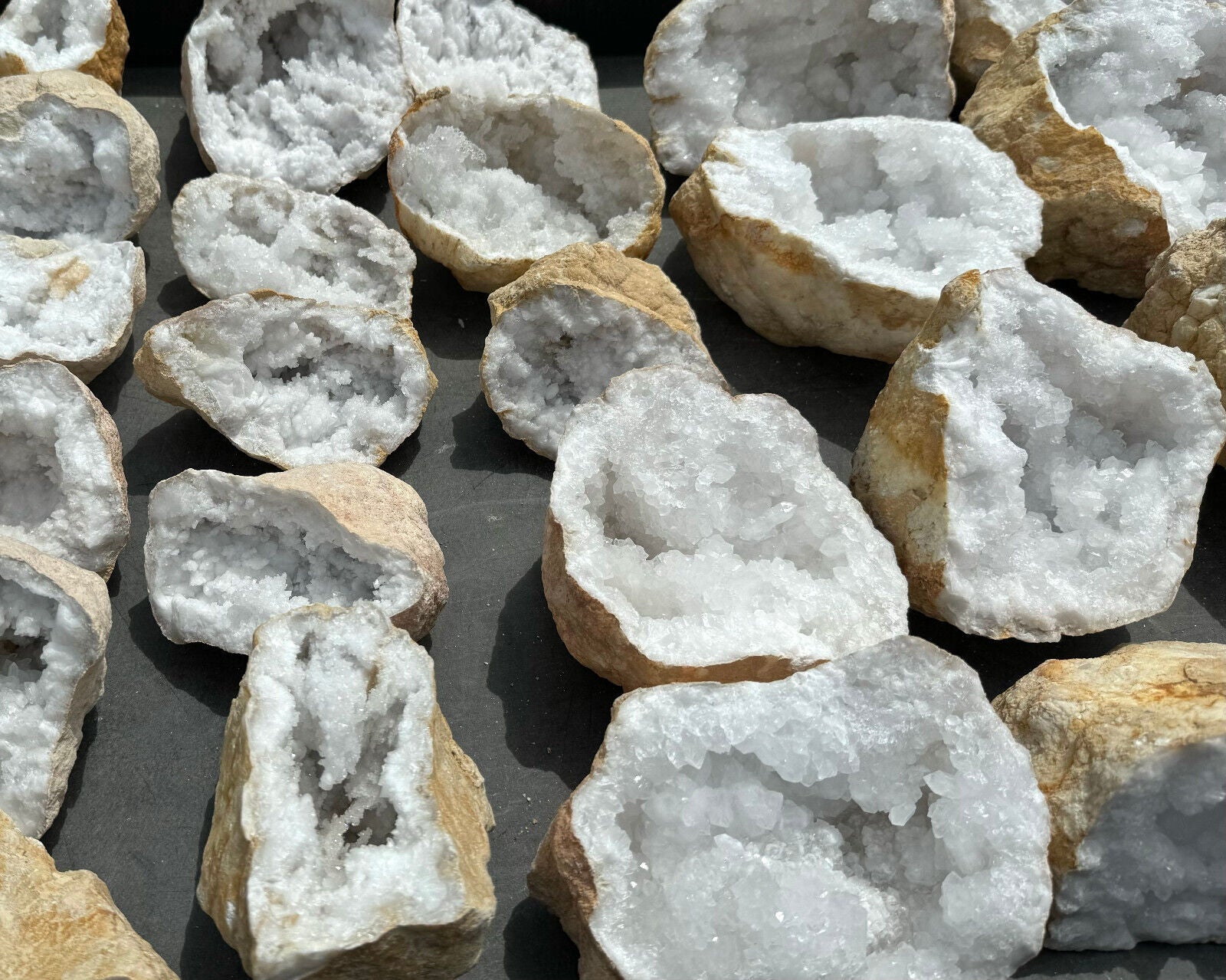 MASSIVE Sugar Quartz Geodes - Natural Crystal Geode Specimens From Morocco