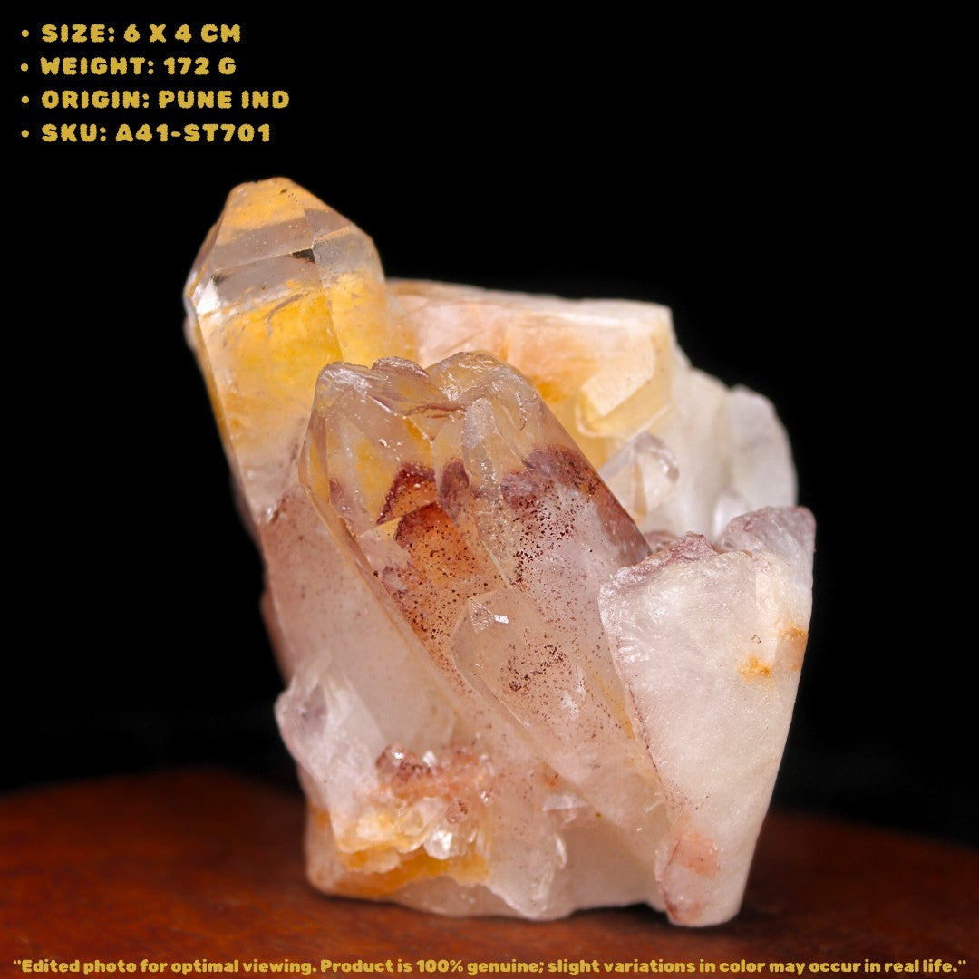 Phantom Quartz Healing Cluster 172g 6x4 cm Natural Energy Crystal