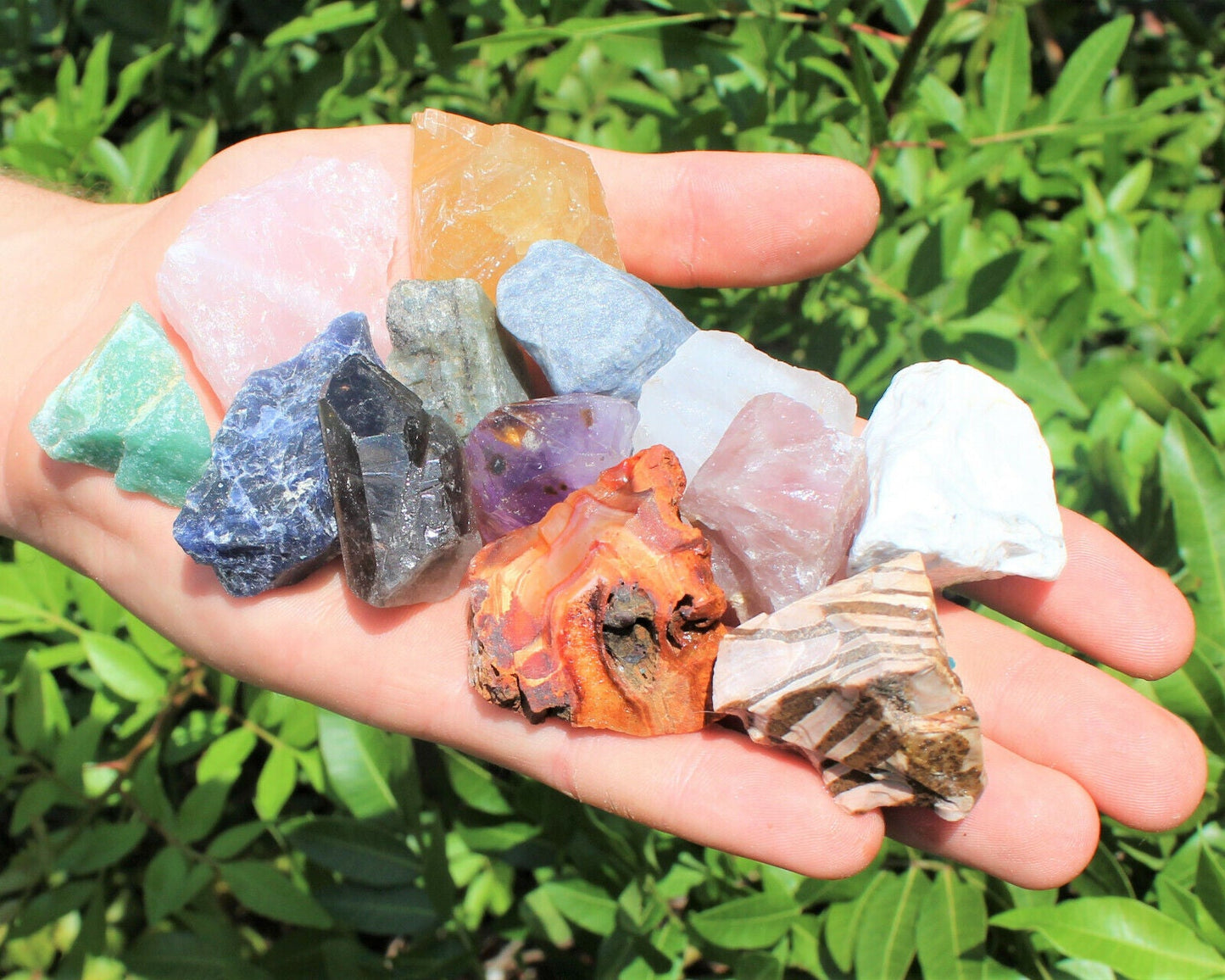 Bulk Crafters Collection 1/2 lb Box Gems Crystals Natural Raw Mineral 250g Rocks