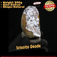 Rare 300g Scolecite Sprays in Heulandite Geode Mineral Specimen India