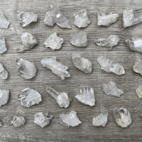 10 pcs Box Clear Quartz Clusters Collection, Grade A++ Raw Clear Quartz Geode