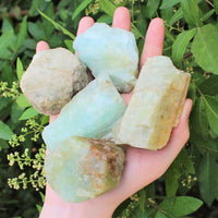 LARGE Rough Aquamarine Natural Chunk, 2" - 3" (Raw Aquamarine, JUMBO)