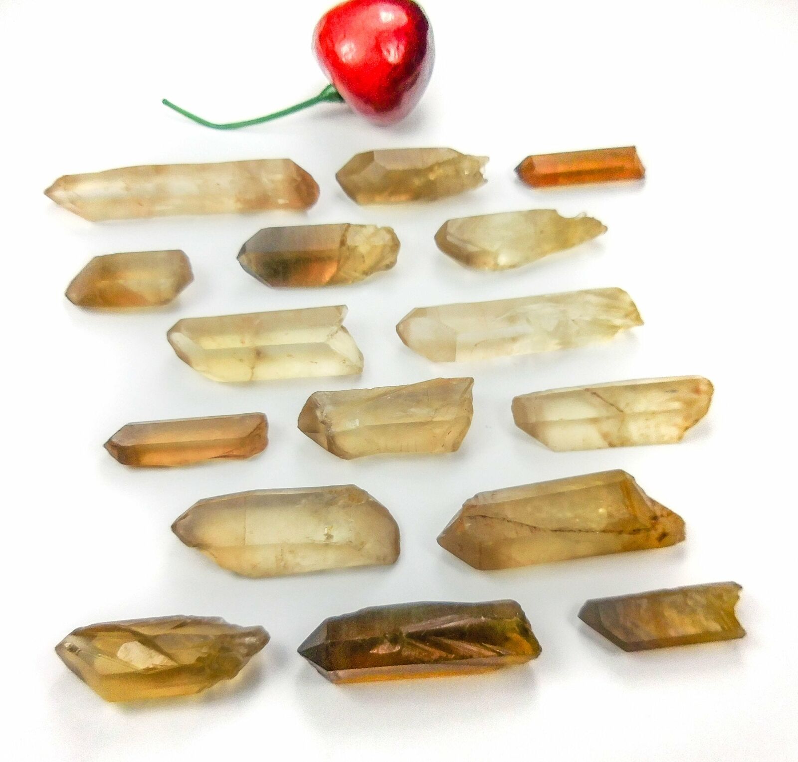Natural Untreated Citrine Crystal Point (3 pcs ) from Congo Rough Raw Stones