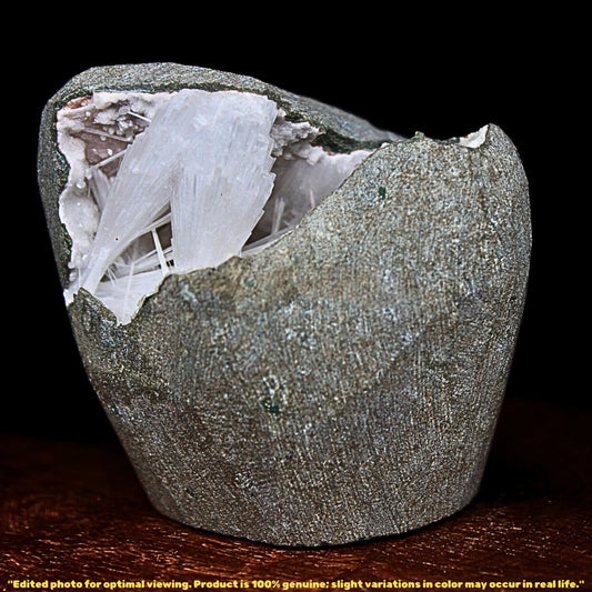 Healing Scolecite Geode 172g Natural Crystal Cluster for Meditation India