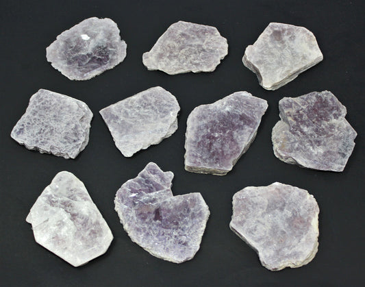 1/4 lb Lot Lepidolite Leaves, Slabs,  (4-7 pieces) Layered Mica Crystal Mirrors