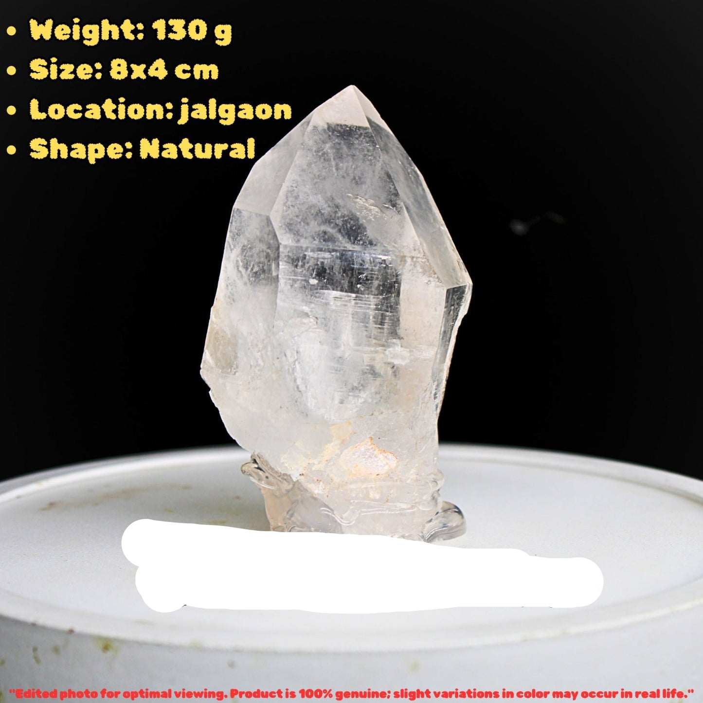Himalayan Clear Quartz Point Wand Ethically Sourced Healing Crystal from India
