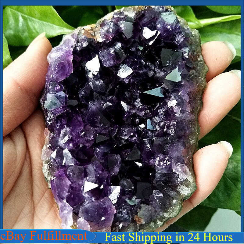 Large Natural Amethyst Cluster Quartz Crystal Druzy Geode Healing Stone Specimen