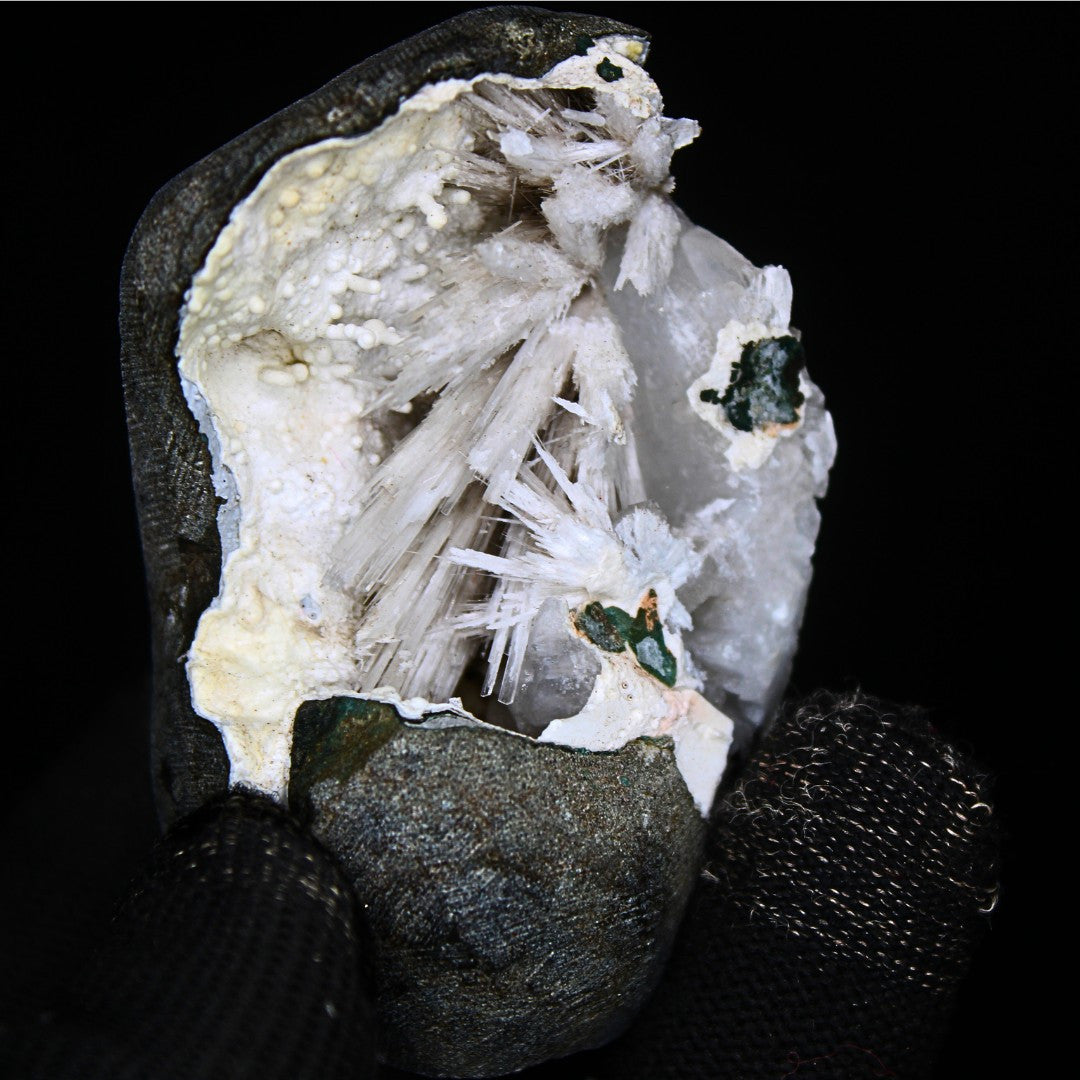 Scolecite Geode 110g Reiki Healing Crystal for Sleep Peace Meditation