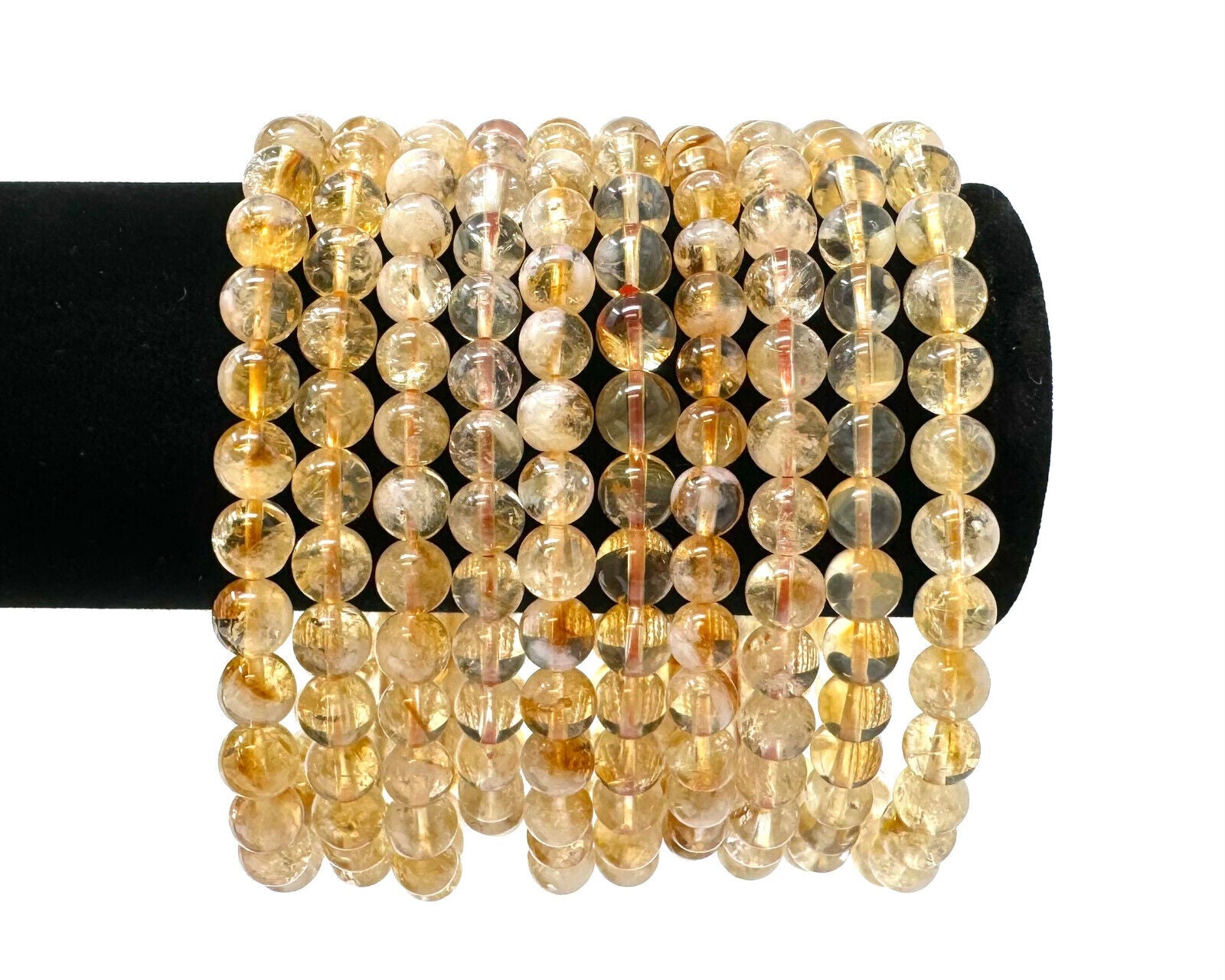 6 mm Bead Gemstone Bracelets BUY 3 GET 1 FREE - Dainty Stretch Crystal Bracelets