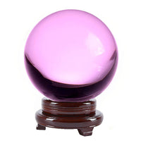 Amlong Crystal Meditation Divination Sphere Crystal Ball with Wood Stand