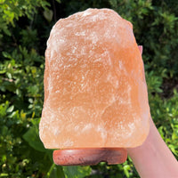 LARGE Natural Himalayan Salt Lamp, 8" Salt Rock Lamp + Chord/Bulb (Crystal Lamp)