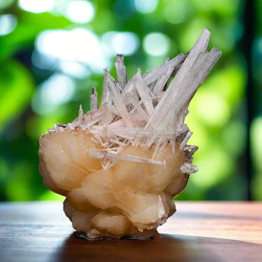 Scolecite with Stilbite Cluster Healing Stone 160g | 11x7 cm | Natural Crystal