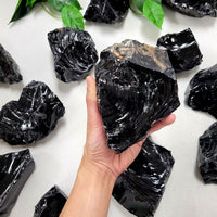 GIANT Black Obsidian Stones Large Raw Healing Crystals Natural Lapidary Rocks